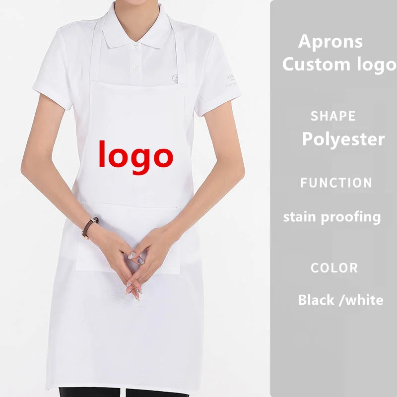 chef apron custom logo Waterproof Restaurants sublimation 100% polyester with adjustable strap customizable aprons for men