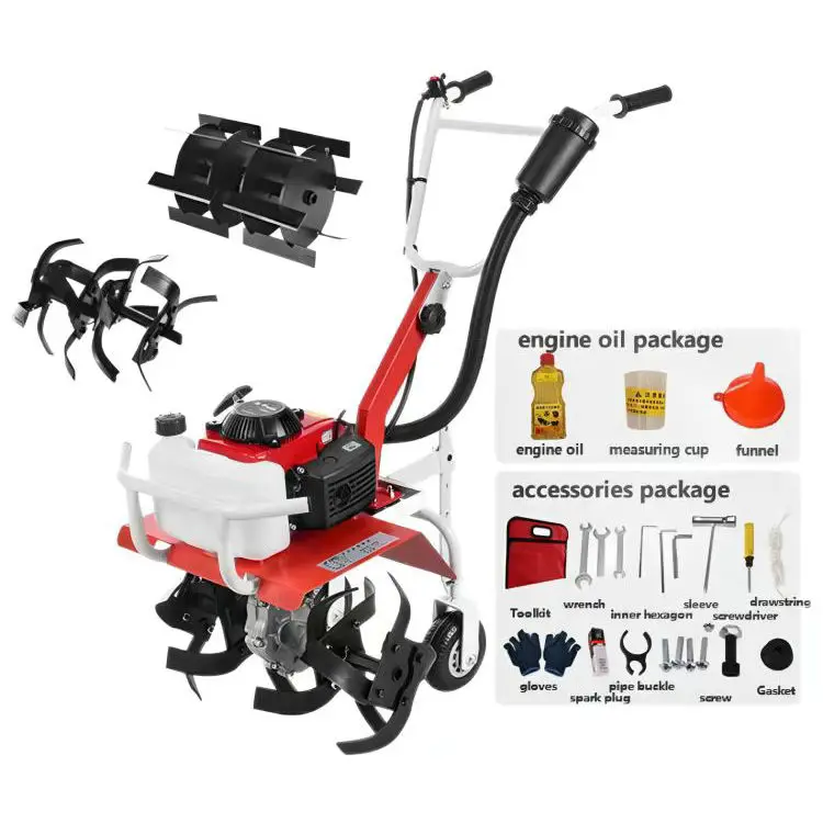 power tiller cultivator mini tiller machine, garden tiller, mini power tiller machine