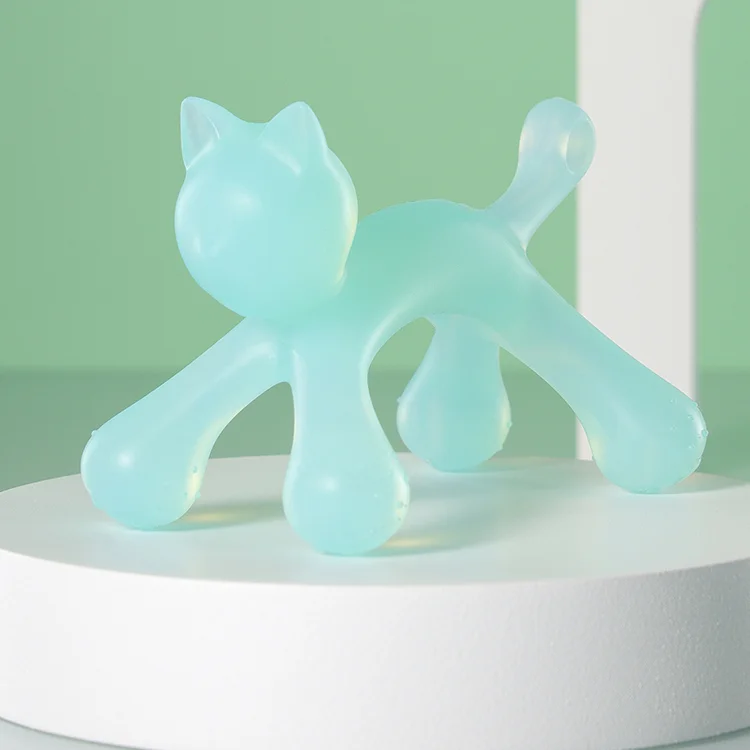 Милый дизайн животных, не содержит Бисфенол А, силиконовый Прорезыватель для котят, мягкие игрушки для прорезывания зубов, детский Прорезыватель для зубов, соска для детей