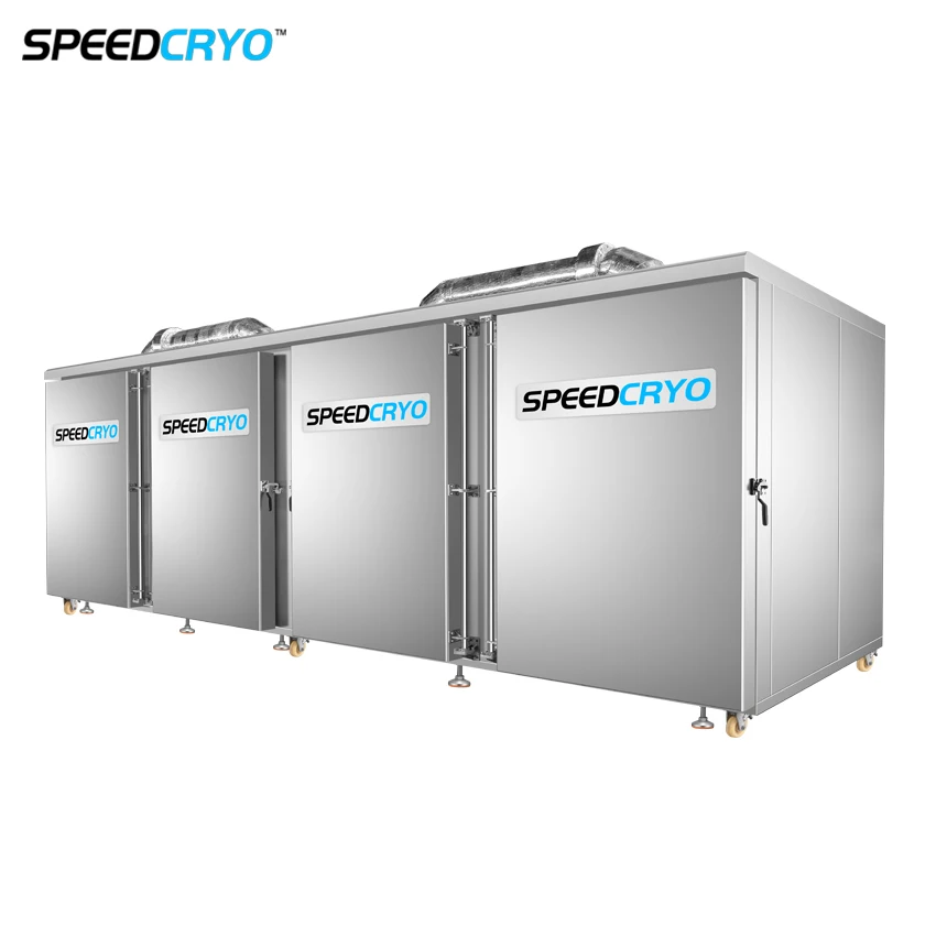 Commercial Durian Air Blast Chiller Flash Cryogenic Individual Industrial Quick Freezer Freezing Machine