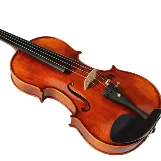 Профессиональная Улучшенная скрипка Flame Maple 4/4 ручной работы, масляная, лаковая, коричневая скрипка, оболочка и лук