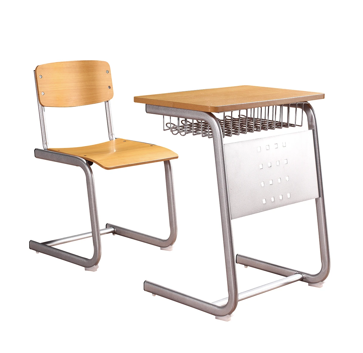 Primary School Classroom Furniture Single School Desk and Chair classroom Reading Metal Table and Chair for Student