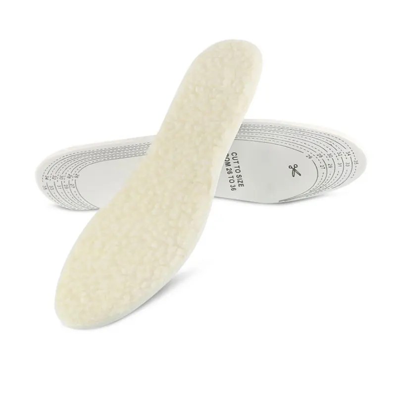 trim to size warm keeping in winter comfortable latex foam wool felt insole