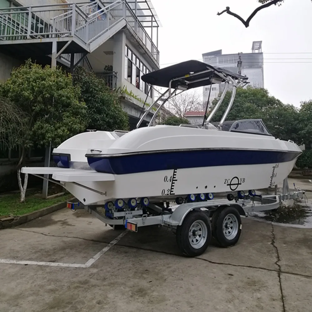 19ft high quality fiberglass speed boat yacht for 8-10 people