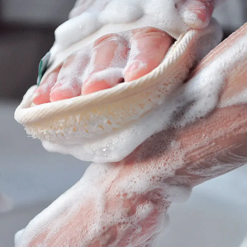 wholesale natural scrubber skin exfoliating loofah bath sponge exfoliating body loofah pad