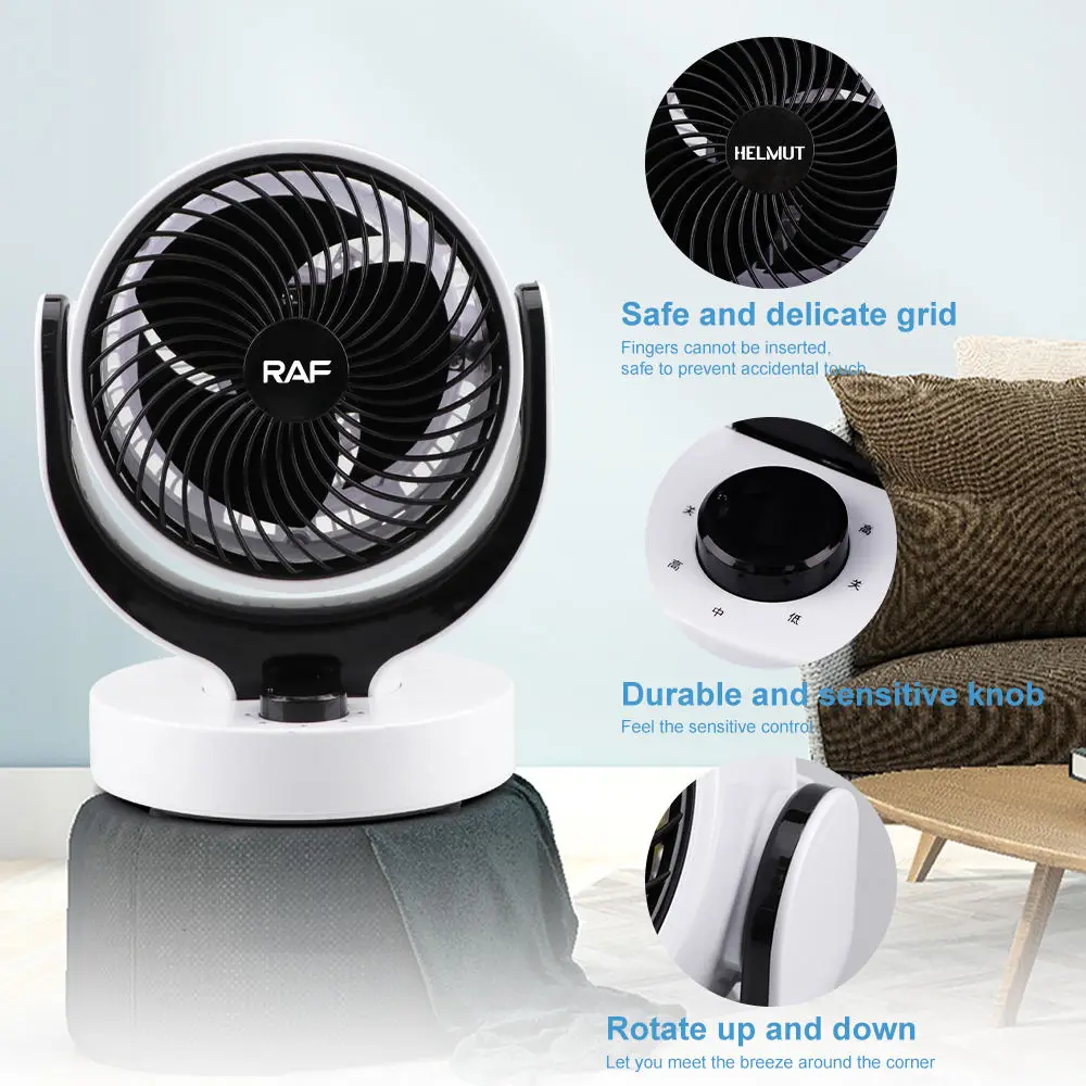 RAF 1800w Popular Overheat Protections Circulation Fan Indoor Space Heater Electric Fan Heater 90 Degree Rotation