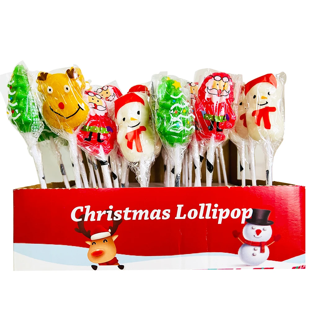 Wholesaler Production Line Striped Cane Sticks Shot Glasses Roller Cherry Fruit Flavor Christmas Lollipop Candy