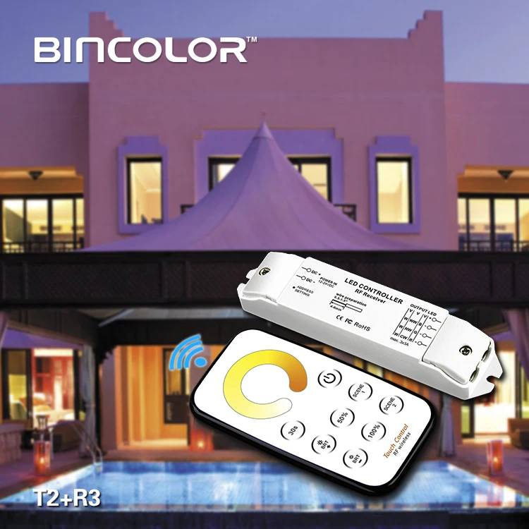 T2 + R3 DC12V 24 В беспроводной мини CCT светодиодный контроллер RF