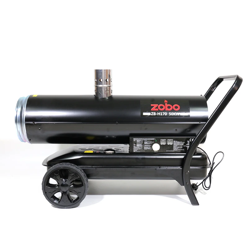 
ZOBO ZB-H170 50KW Indirect Diesel Kerosene Air Heater Egg Incubator With CE Chimney 