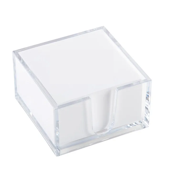 Huisen Высший сорт прозрачный акриловый стол блокнот куб держатель блокнот для заметок на клейкой основе держатель