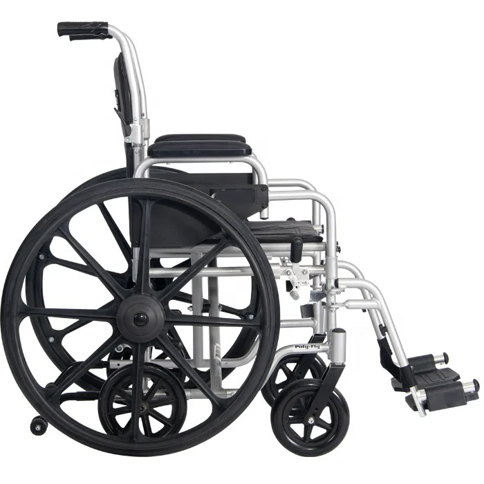 Convertible Aluminum lightweight 6 wheel transport wheelchair manual detachable wheelchair adjustable wheelchair