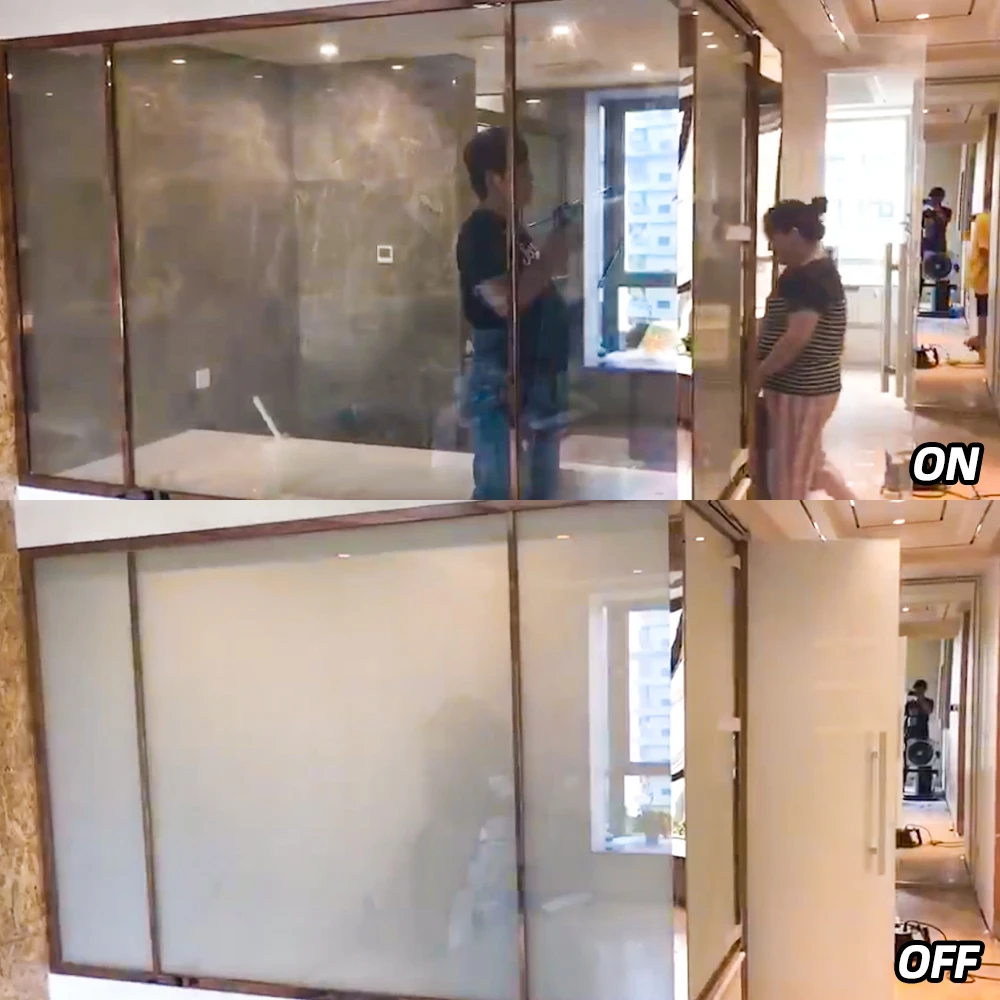 Electric Tint Switchable Dimmable Smart Glass Pdlc Film Switchable Smart Film For Projector