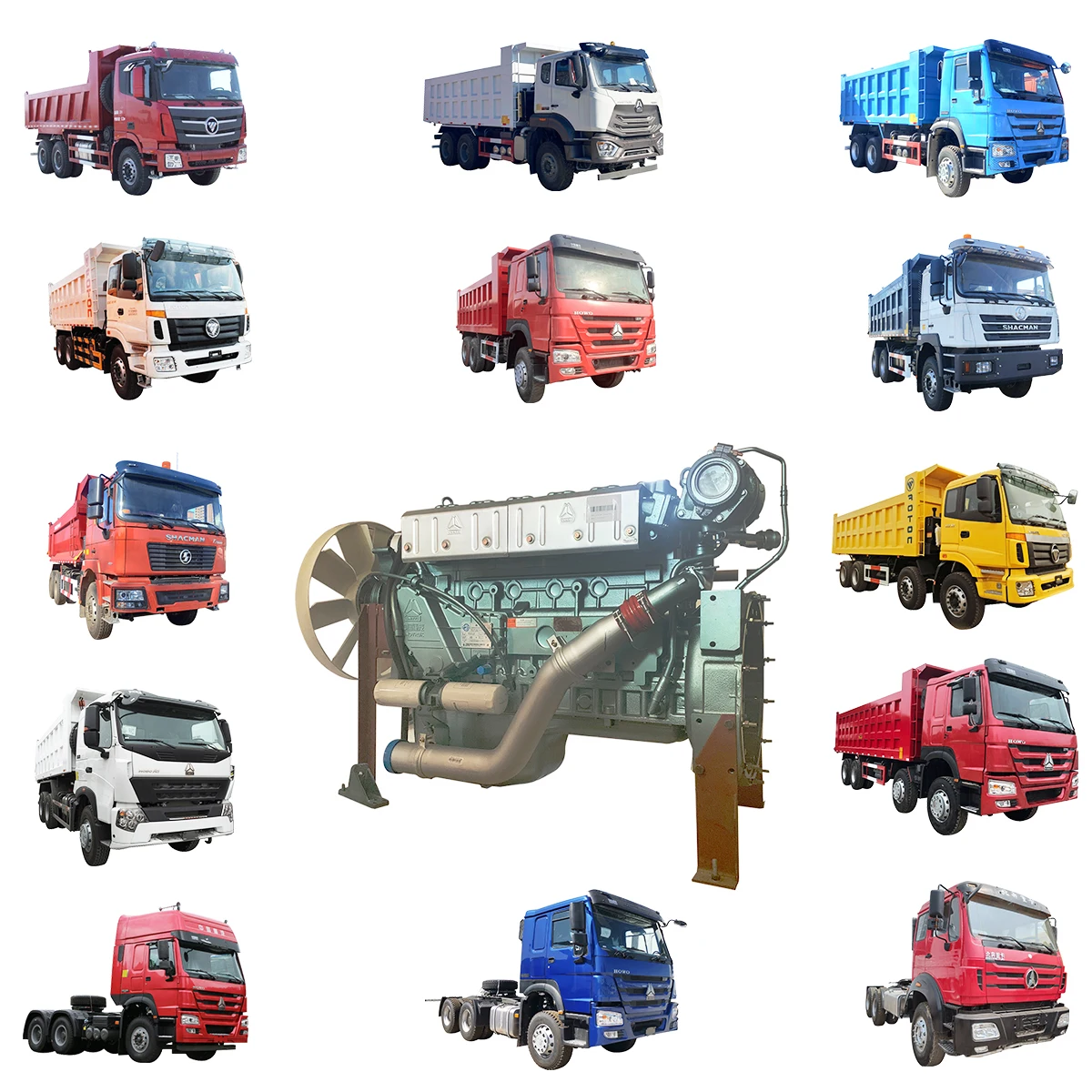 Sinotruck Howo Truck Spare Parts WD615 336hp 371hp 375hp 420hp Engines on Sale