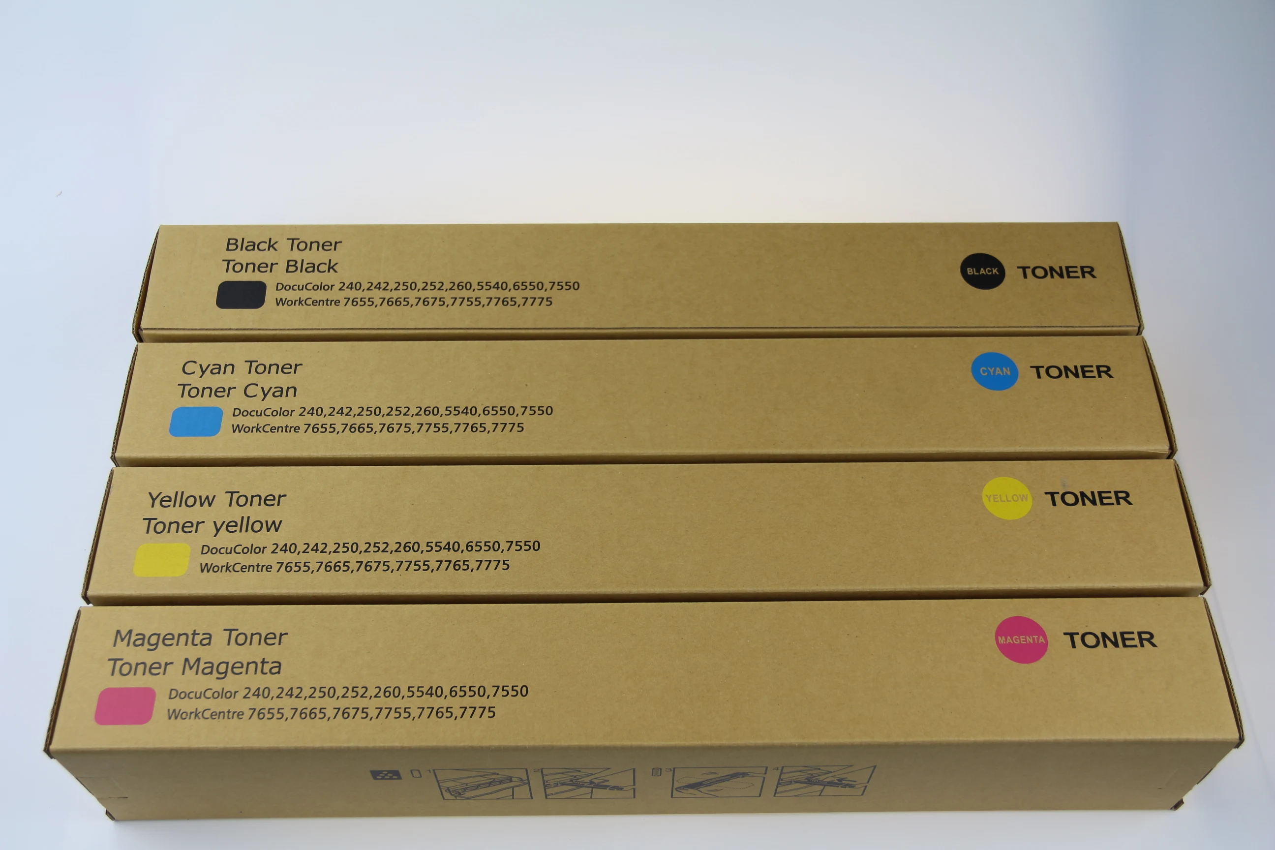 Совместим с картриджем тонером Xerox DC240 C240 006r01219 006r01222 006r01221 006r01220 для 240 242 250 252 260 7655