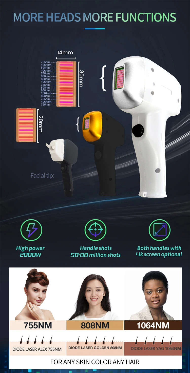 Hot Selling Customized Painless diode laser depilacion 808 nm hair laser depilator beauty 808 diode laser hair removal machine