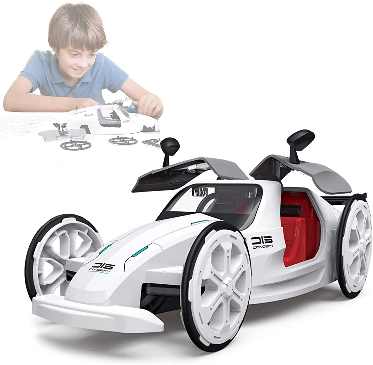 Dorshipping STEM Toys Solar Car Building Toys Kit Educational Science Mechanical Engineering Building Toys Solar and Battery