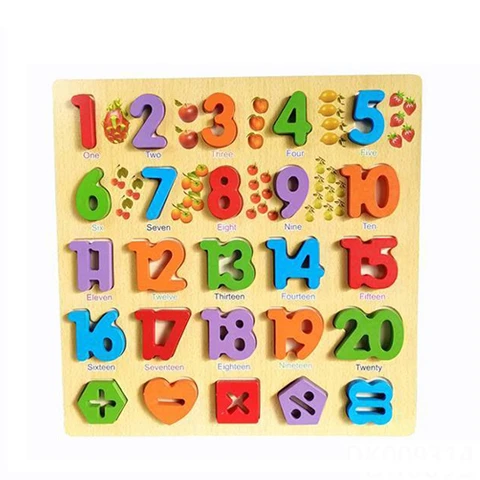 Деревянные игрушки-пазлы для обучения детей Детские Обучающие учебные пособия с буквами на английском языке и цифрами подсчитывающие математические игры игрушки