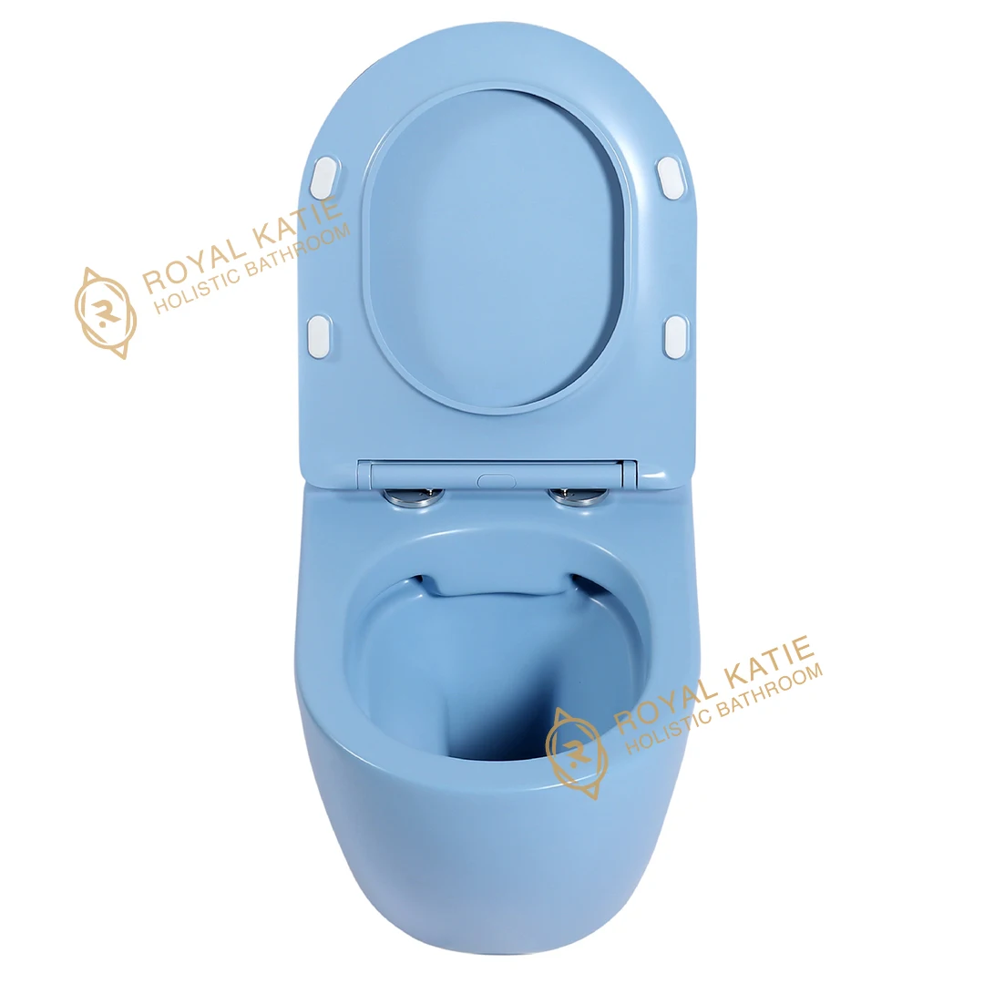 cheap wall hung toilet Ceramic One Piece Coloured glaze red wall Mounted toilet bowl