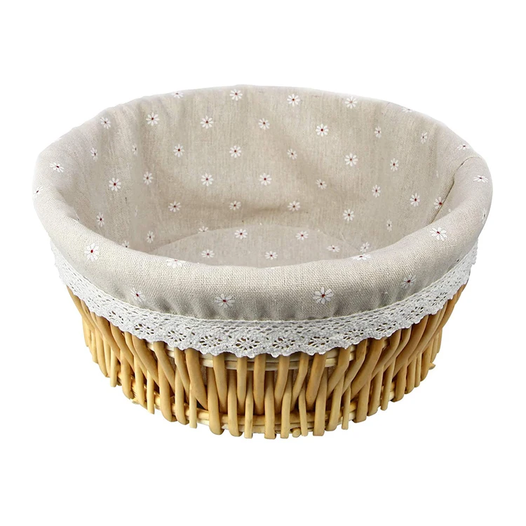 Widely Used Bread Fruit Woven Willow Basket Wholesale weave Wicker picnic hamper baskets