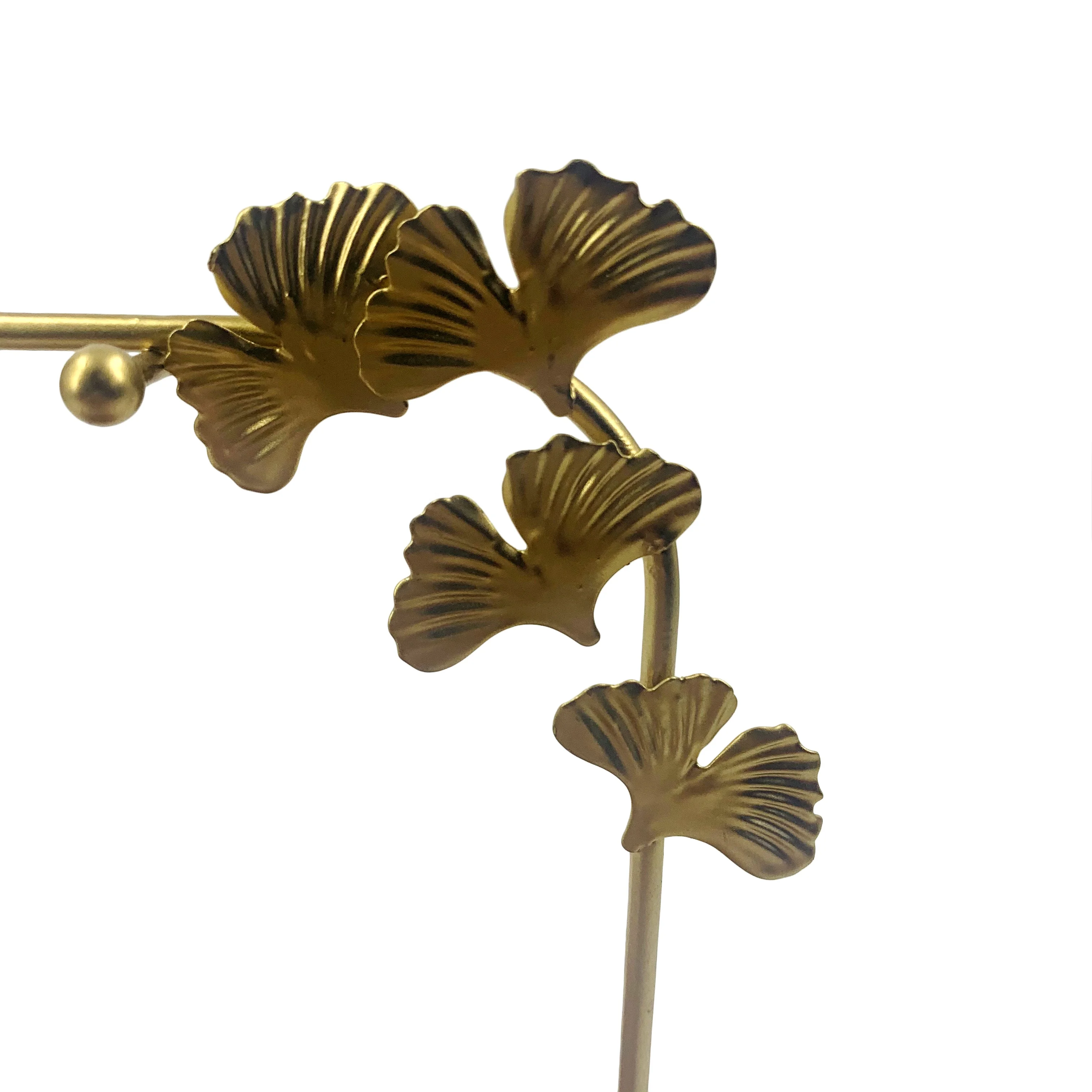 Elegant Jewelry Metal Organizer Flower Necklaces Bracelets Earrings Display Stand Rack Holder With Small Drawer