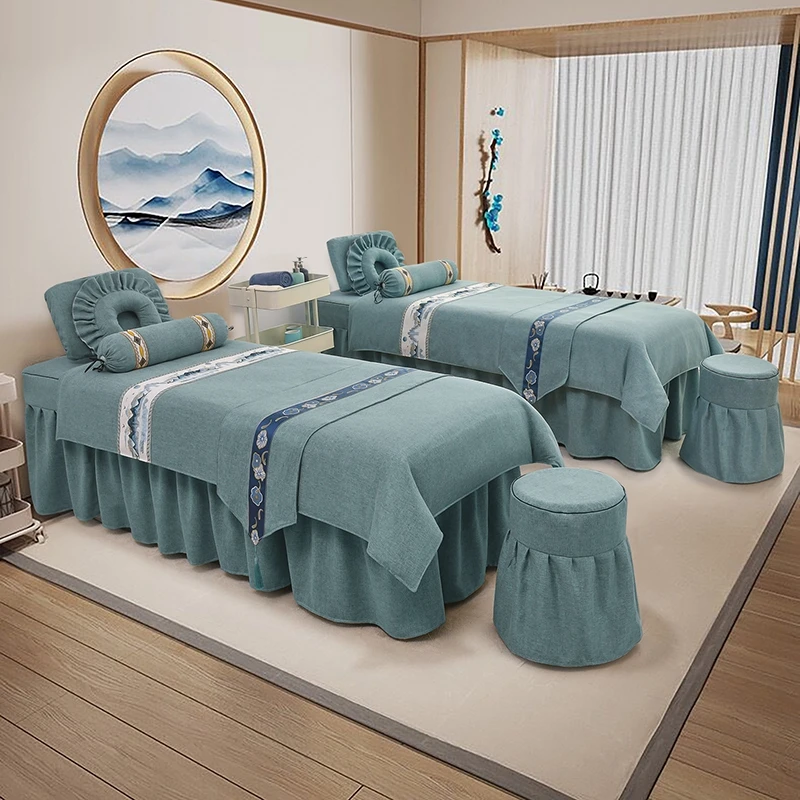 Cheap price Premium 7-Piece Healthy and Environmentally Friendly Linen single flat sheet massage table sheet set