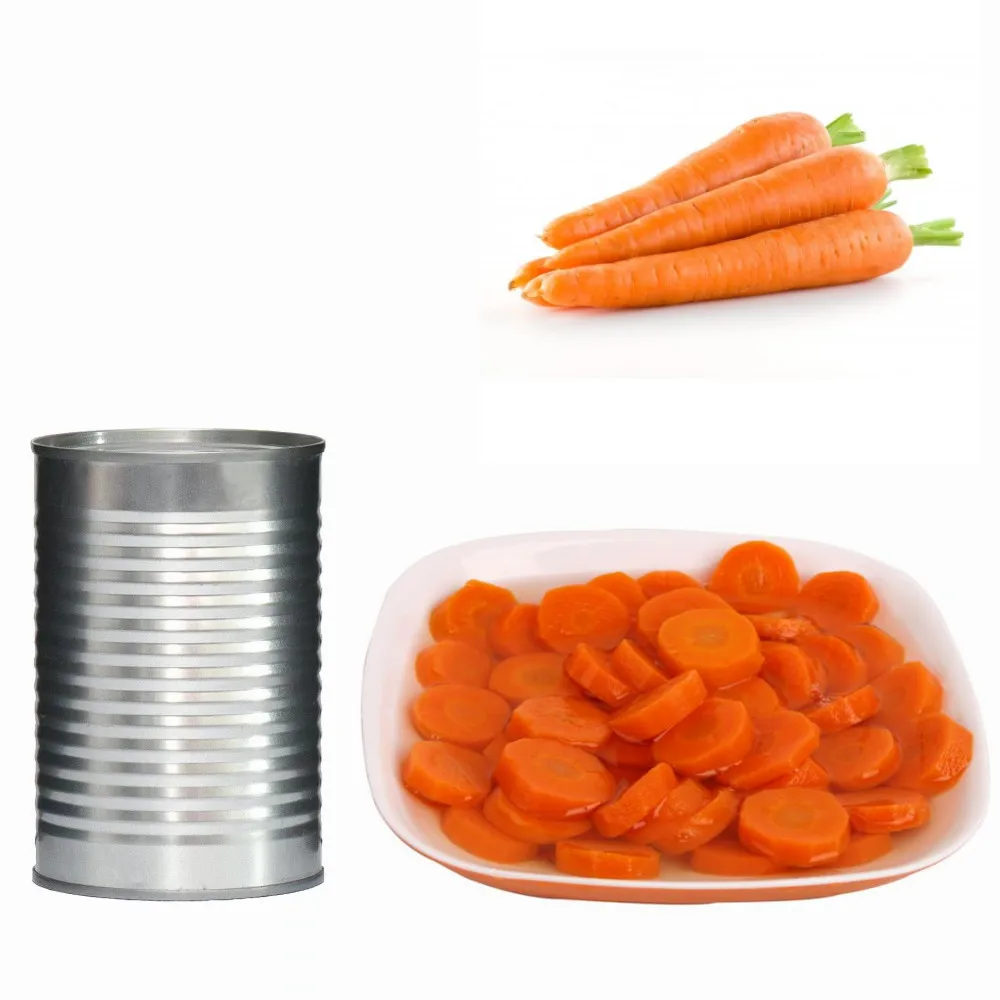 Консервированные продукты для сельского хозяйства, консервированные овощи, морковь в кубиках, полоски, кубики