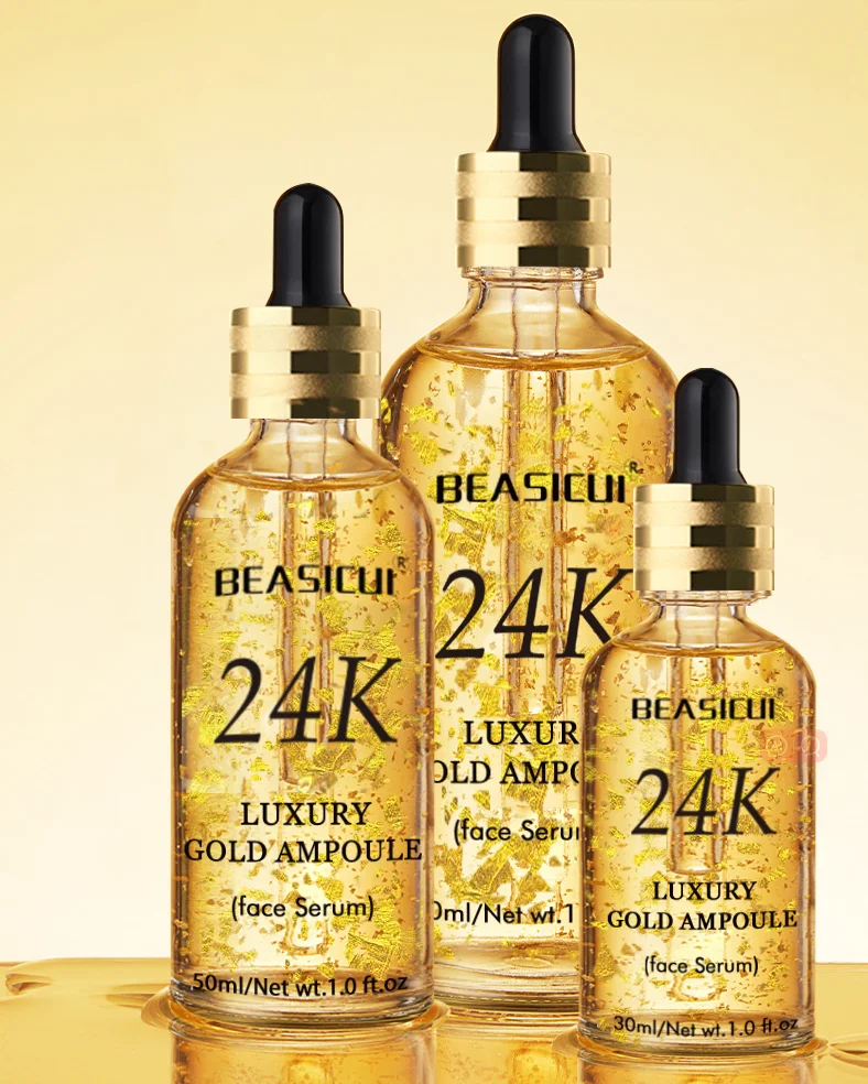 Hot Sell 24k Gold Collagen Serum Aging Anti Wrinkle Collagen 24k Gold Facial Serum For Brightening And Whitening 24k Gold Serum
