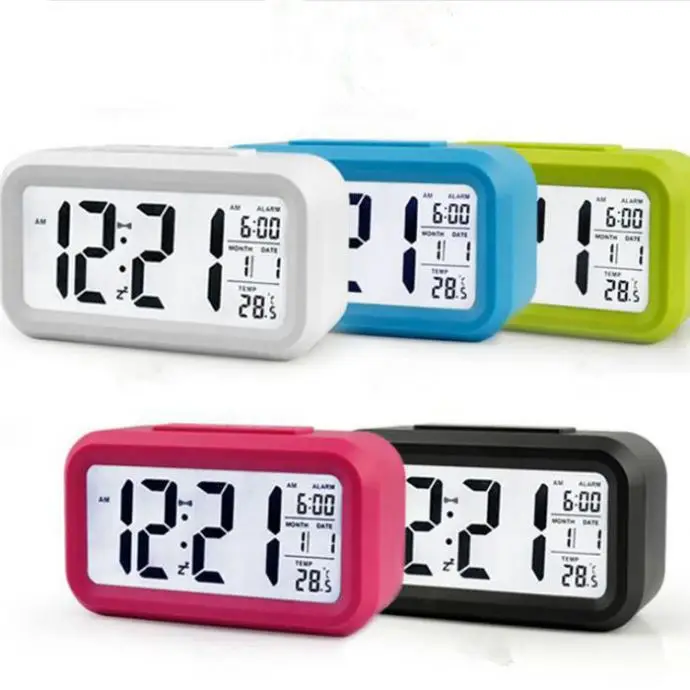 Temperaturel Alam   Digital Led Alarm Desk Table Clock Electronic Desk Table Clocks With Calendar LCD Table Clocks  M0147