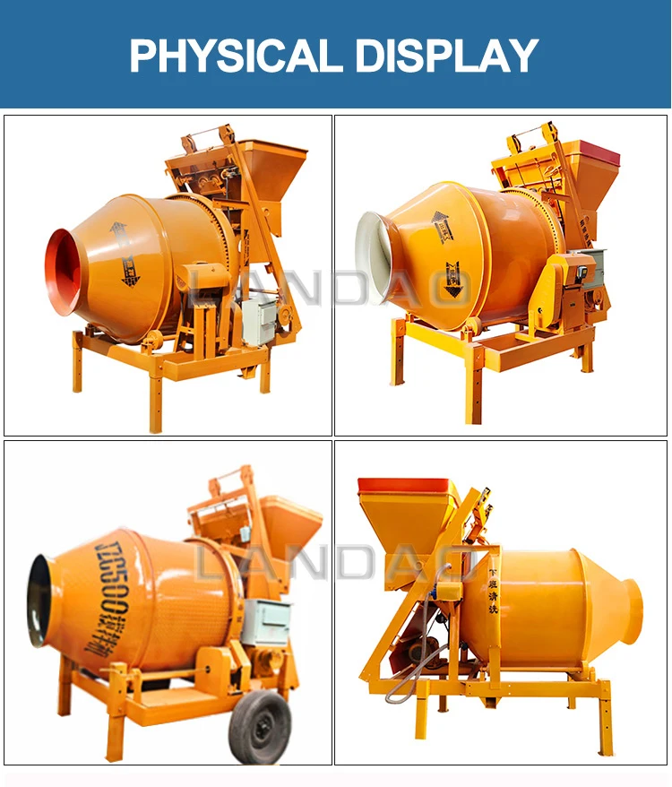 Rubber Tire 500 litre Mobile Concrete Mixer with Self Loading