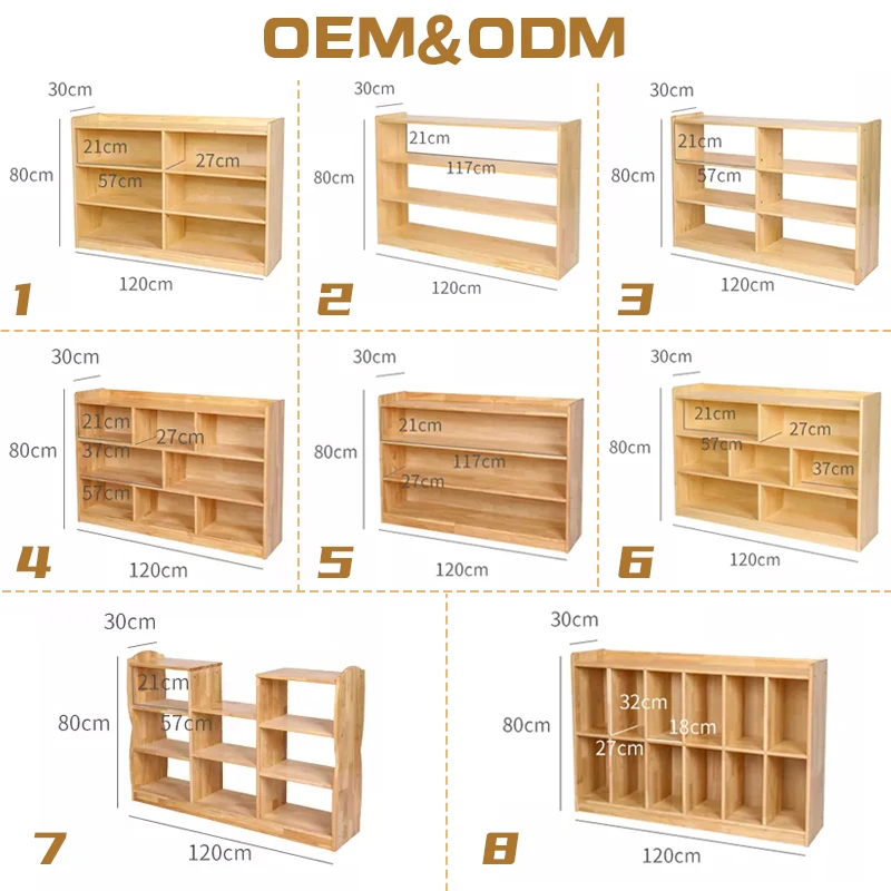 TOP Montessori Wooden Storage Kids Toy Cabinet Kindergarten Furniture Four-Tier Toy Shelf Organizer Storage Preschool Cabinets