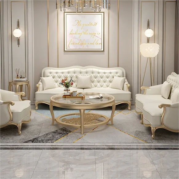 Living Room Sofa Set Large Apartment Sofa Light Luxury Technology Cloth 1+2+3 Seat Leather Sofa Furniture Sets for House
