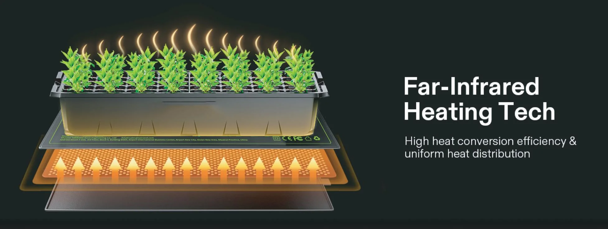 Multi-Function Far Infrared Pet & Plant Heating Pad Rapid Growth Development for Nursery Trays & Lids