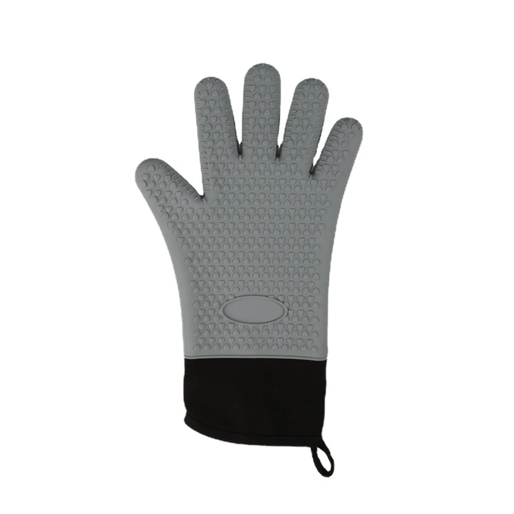 Silicone five-fingers oven gloves non-slip and heat resistant kitchen heat insulation mitts