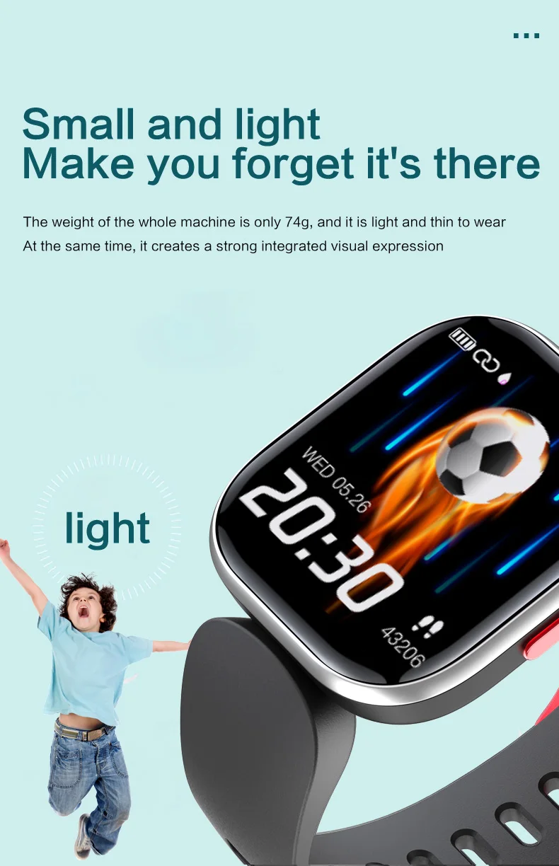 New Arrival 2022 Children Smart Watch Blood Oxygen Heart Rate Monitoring Kids Sports Smartwatch H39 (3).jpg