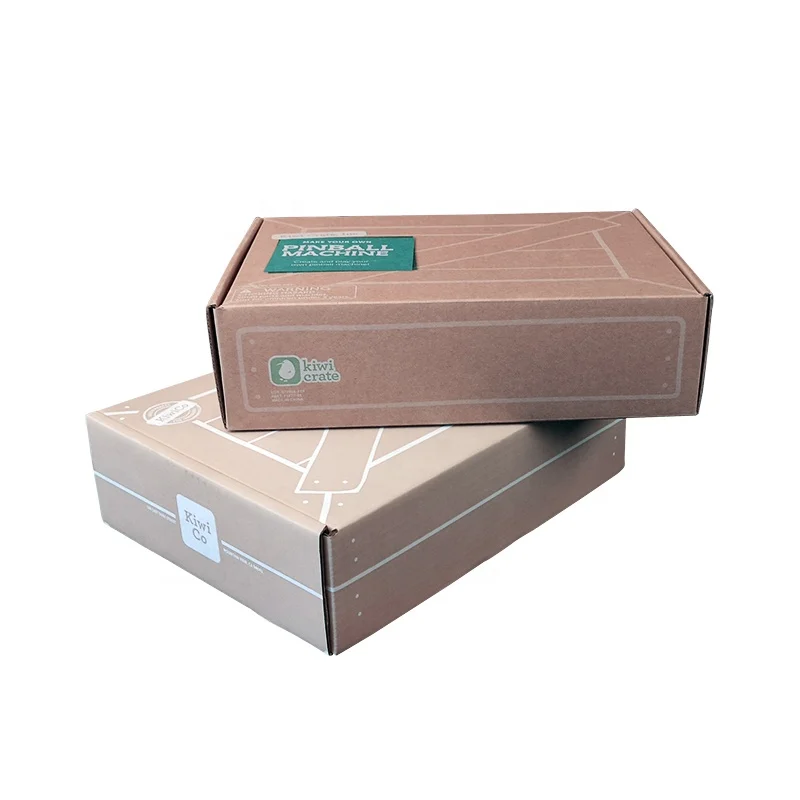 Custom Large Brown Printing LOGO Shipping Mailer Corrugated Kraft Paper Carton Packaging Box for Pack