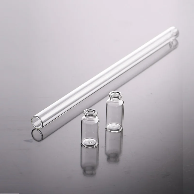 Amber or Transparent Borosilicate Glass Test Tube for Vial Bottle