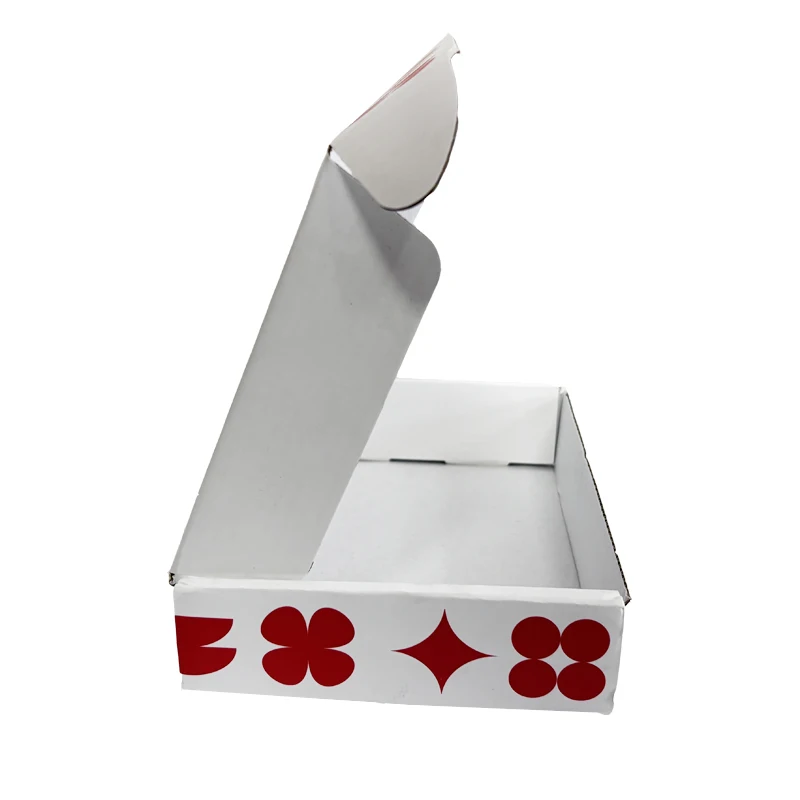 Factory Direct Sales 10x8x3 Customized Fashion Metal Logo Corrugated Cardboard Pink Jeans Clothing Mailer Paper Box