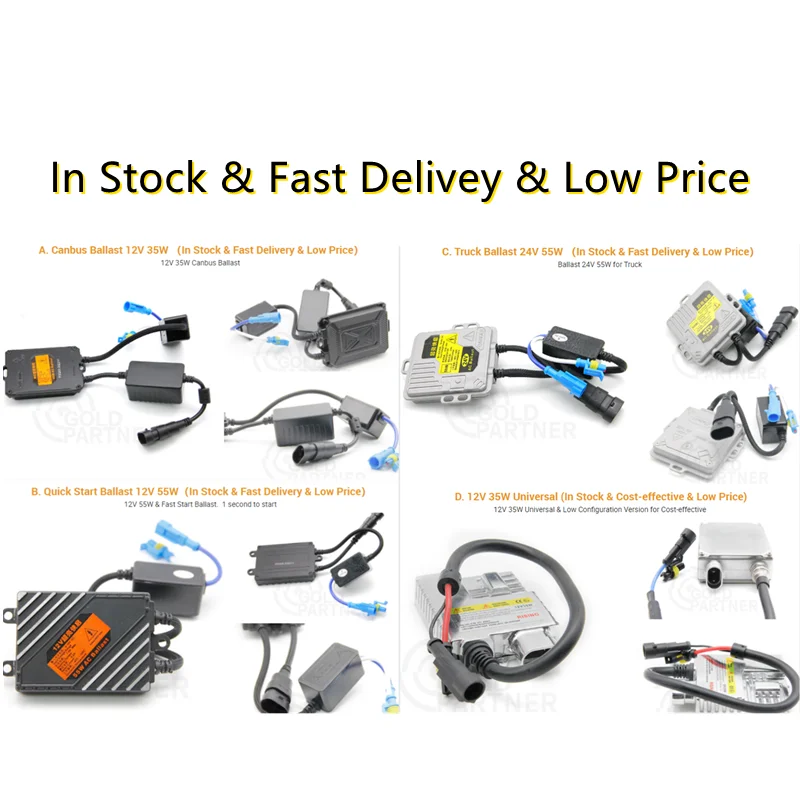 In stock 12V 24V 35W 55W HID Ballast For Xenon Headlight