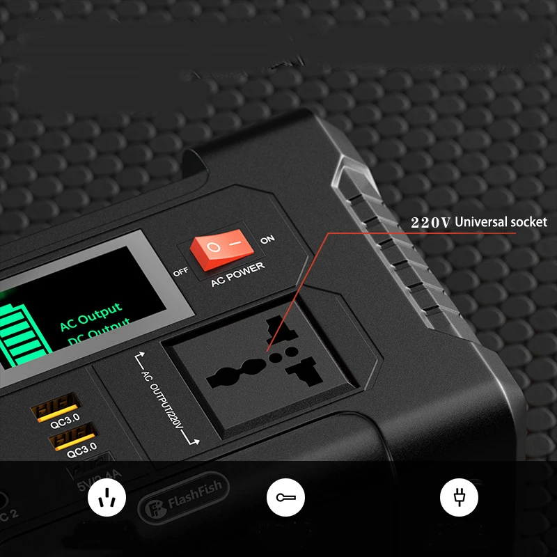 camping travel laptop car jump 200W 3000w fast charging outdoor power bank 220v 110v generator portable solar Power station