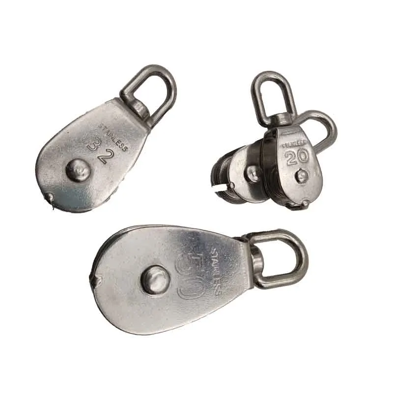 M25 Single Pulley Block Stainless Steel Heavy Duty Hardware Single Wheel Pulley Block