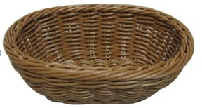 Factory hand-woven green and environmentally friendly rectangular bread fruit and vegetable rattan basket
