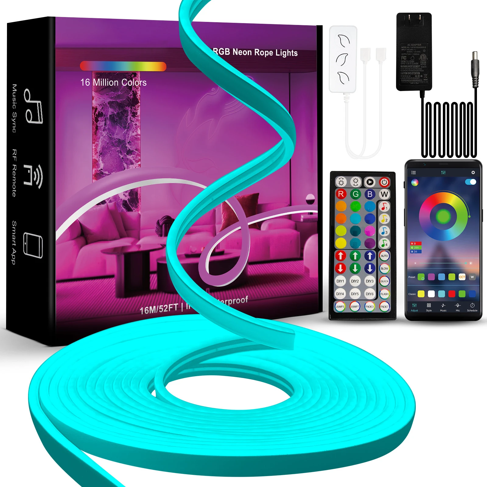 IP68 Waterproof LED Neon Strip Light DC12V SMD 2835 IP68 Silicon Flexible LED Neon Strip for Neon Sign 5/10/15/20m