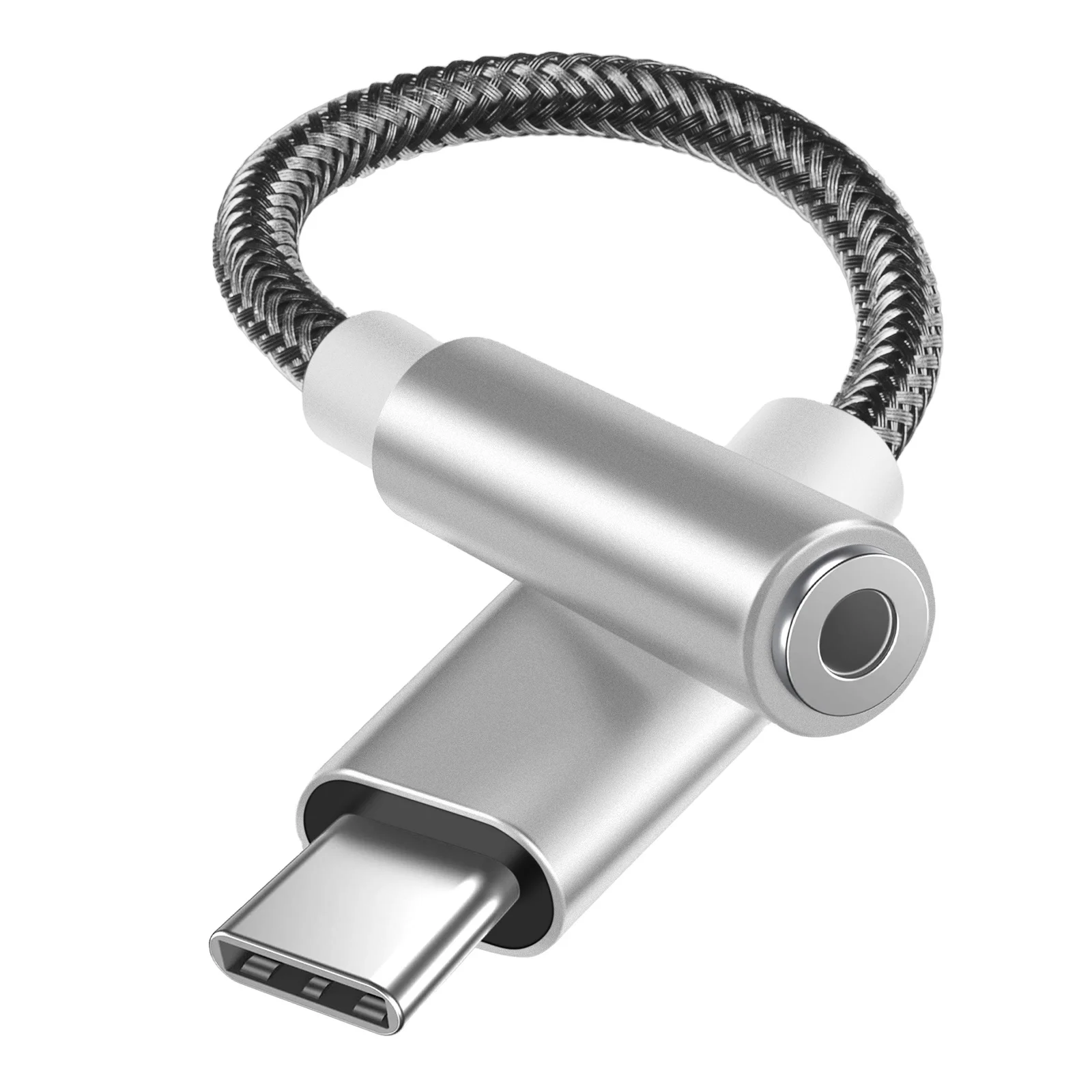 USB C to 3.5mm Audio Aux Cable Nylon Braided USB Type C to 3.5mm Headphone Adapter Cable
