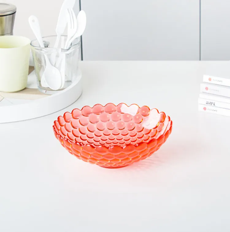 
Wholesale home hotel used round snack candy cookie plastic plates fruit plate for sale 