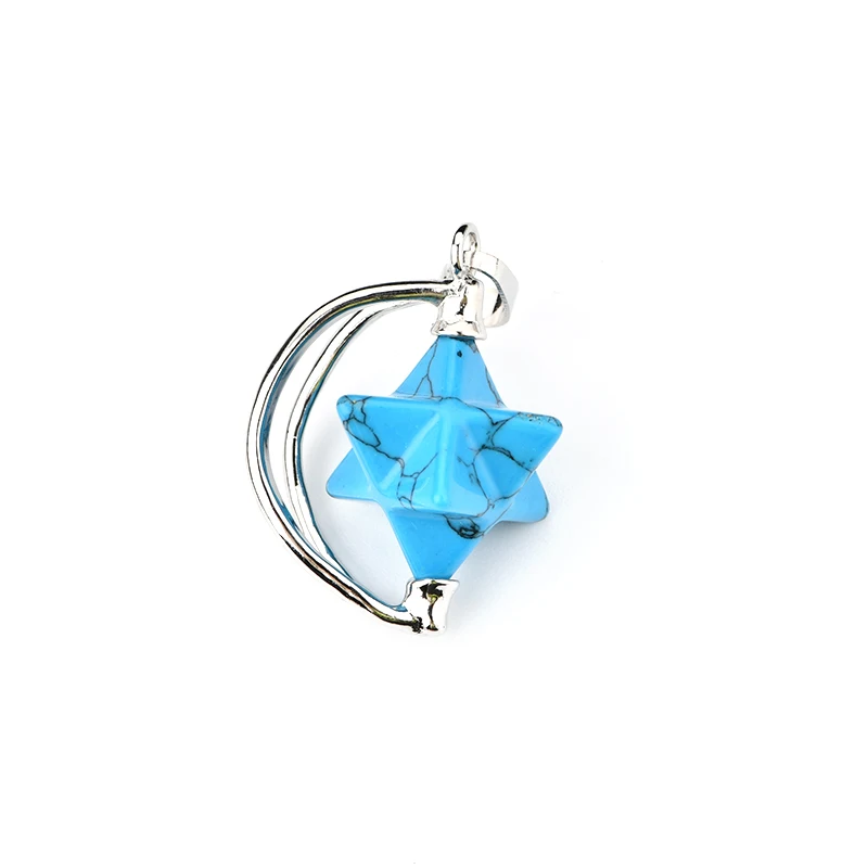 High quality rotational merkaba pendant Chakra Reiki amethyst Lapis Star Pendant meditation spiritual healing crystal pendant