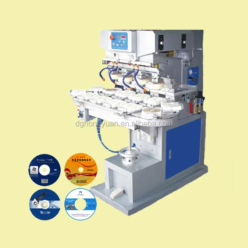 
CD/DVD pad printing machine manufacturer 4 color dvd 