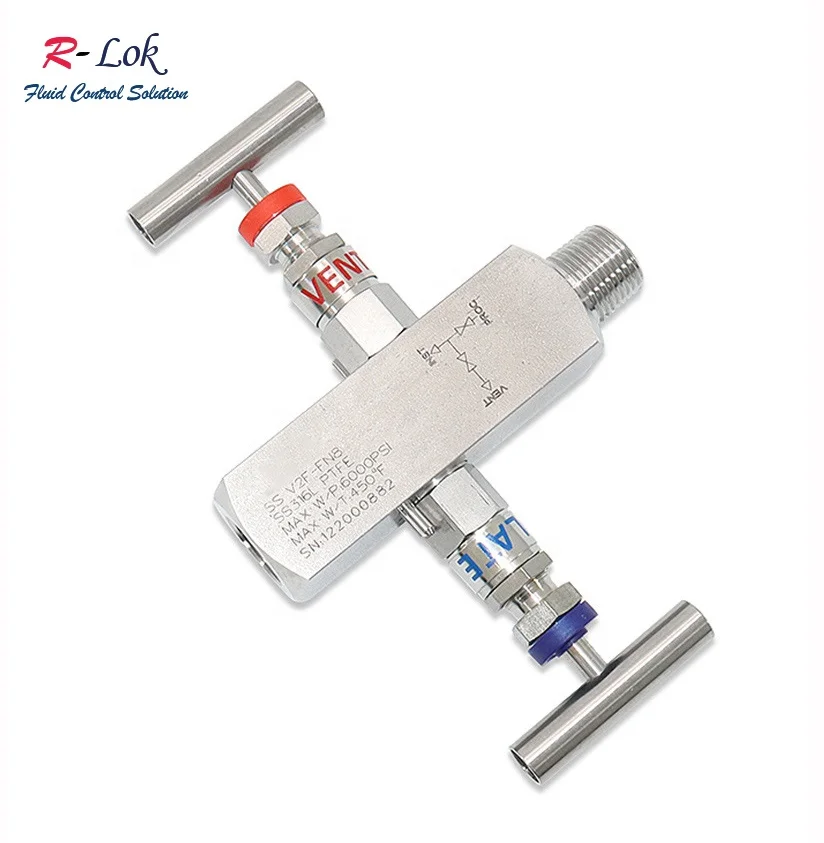 Swagelok Double Block and bleed Valve Gas Flow Gauge Instrumentation Stainless Steel 2 Way Bleed