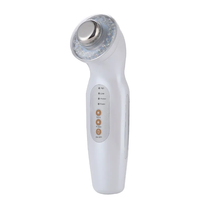 Newest Handheld Home Use Rechargeable Photon Ultrasonic Skin Care device FF1388B ultrasonic massager ion infrared facial massage