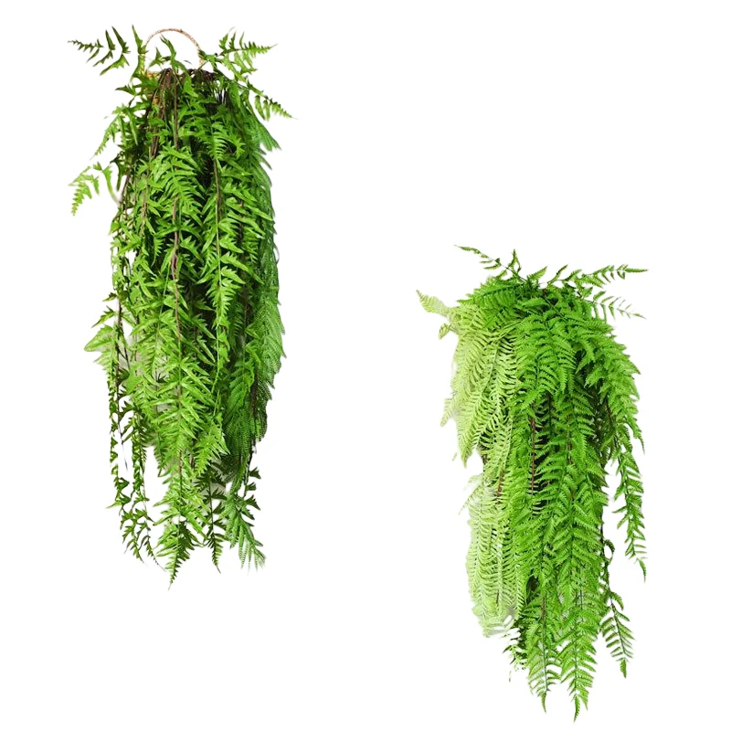 High Simulation Faux Green Hanging Plant Artificial Ferns With 30 Leaves For Home Wedding Decoration