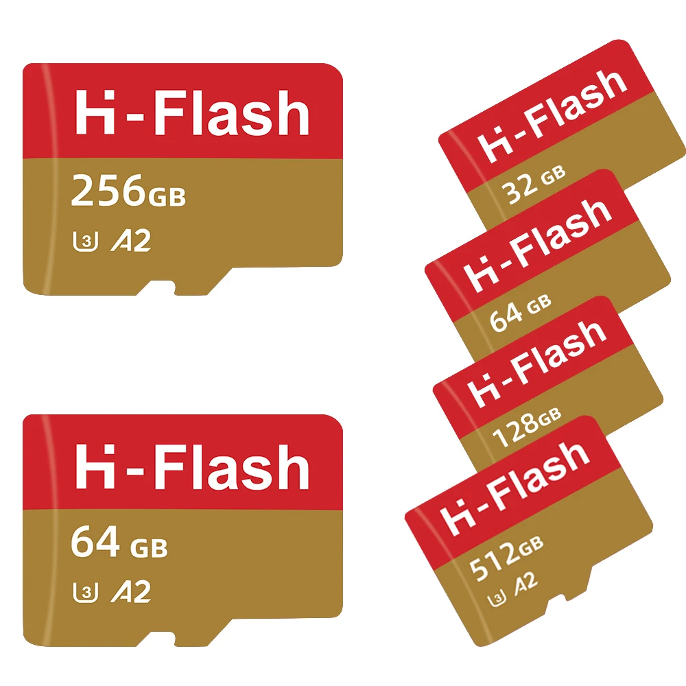 H-Flash TF Card Memory Card with 1TB 512GB 256G 128G 32G 16G 8G for Camera and phone high speed memory card U1 U3 A2